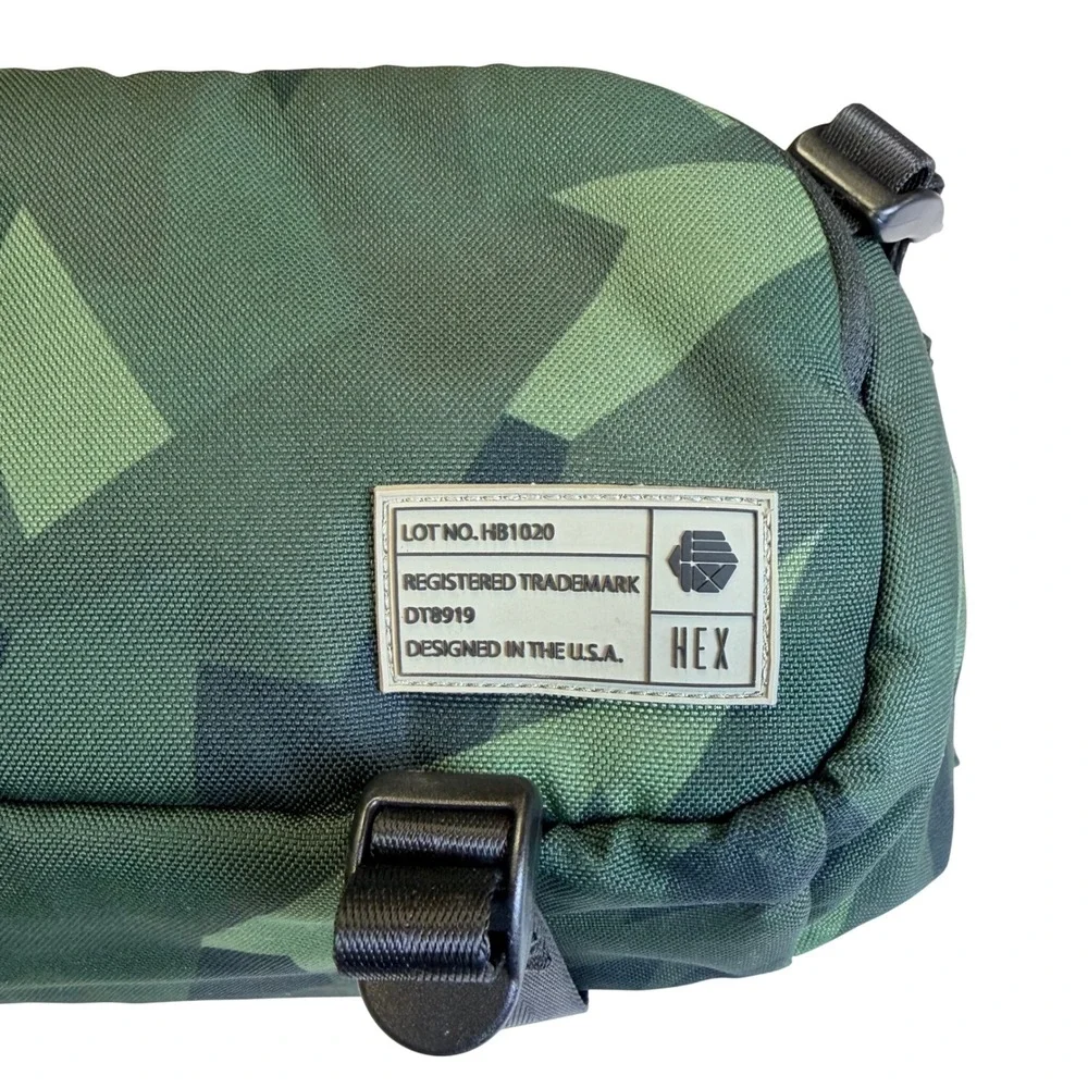 HEX Ranger DSLR Camera Hip Bag Green Camo Cordura Nylon Geometric Tactical